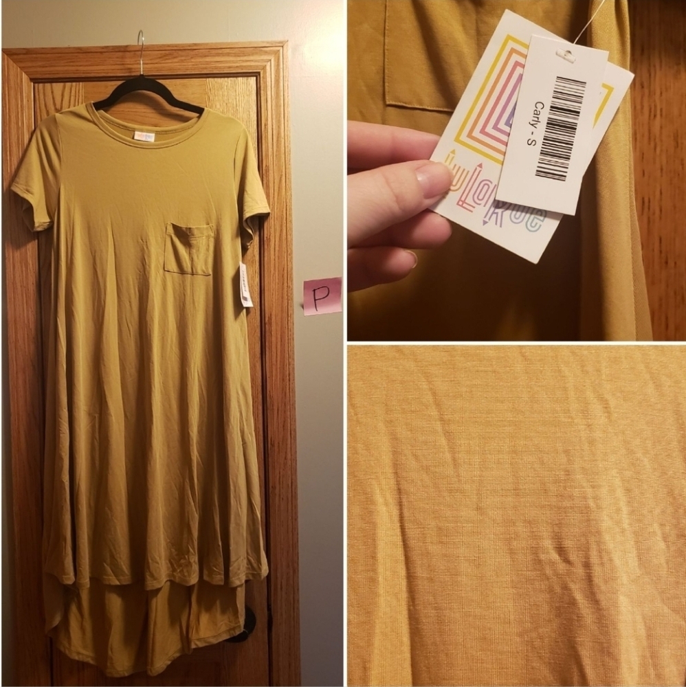 LuLaRoe Golden High-Low Dress Small